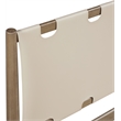 Meridian Furniture Santos Beige Vegan Leather Headboard And Wood Full Bed