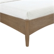 Meridian Furniture Santos Beige Vegan Leather Headboard And Wood Twin Bed