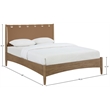 Meridian Furniture Santos Brown Vegan Leather Headboard And Wood King Bed