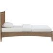 Meridian Furniture Santos Brown Vegan Leather Headboard And Wood Twin Bed