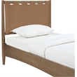 Meridian Furniture Santos Brown Vegan Leather Headboard And Wood Twin Bed
