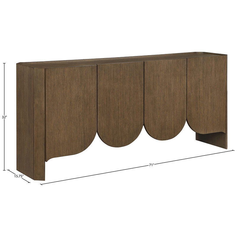 Meridian Furniture Ember Brown Solid Wood Sideboard/Buffet
