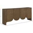 Meridian Furniture Ember Brown Solid Wood Sideboard/Buffet