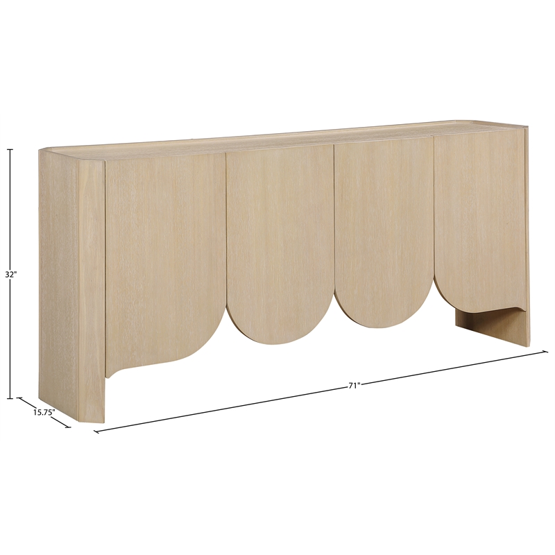 Meridian Furniture Ember Natural Solid Wood Sideboard/Buffet