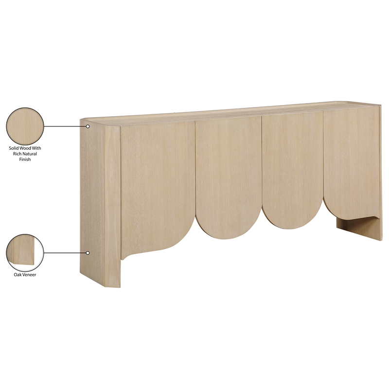 Meridian Furniture Ember Natural Solid Wood Sideboard/Buffet