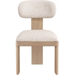 Meridian Furniture Timbra Beige Linen Textured Fabric Dining Chair (Set of 2)