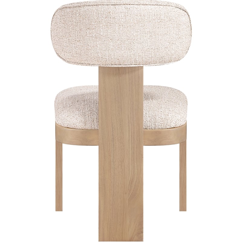 Meridian Furniture Timbra Beige Linen Textured Fabric Dining Chair (Set of 2)