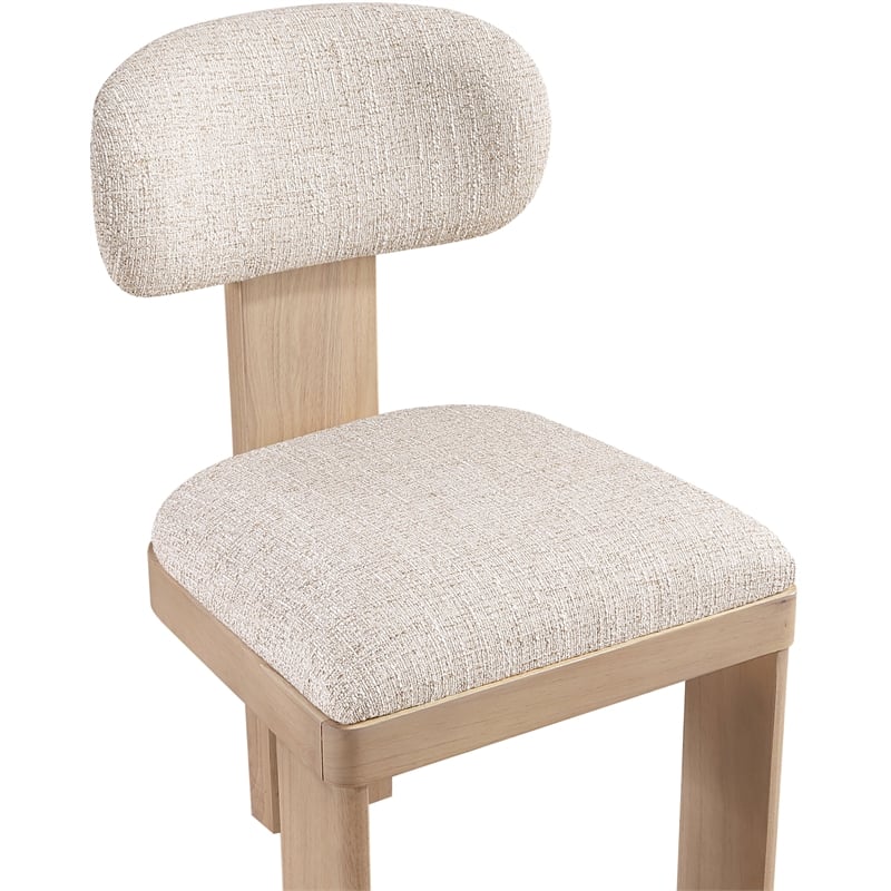 Meridian Furniture Timbra Beige Linen Textured Fabric Dining Chair (Set of 2)