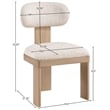 Meridian Furniture Timbra Beige Linen Textured Fabric Dining Chair (Set of 2)