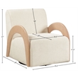Meridian Furniture Neria Cream Chenille Fabric Upholstered Swivel Accent Chair