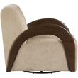 Meridian Furniture Neria Beige Chenille Fabric Upholstered Swivel Accent Chair