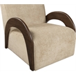 Meridian Furniture Neria Beige Chenille Fabric Upholstered Swivel Accent Chair