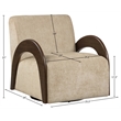 Meridian Furniture Neria Beige Chenille Fabric Upholstered Swivel Accent Chair
