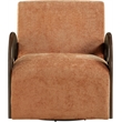 Meridian Furniture Neria Cognac Chenille Fabric Upholstered Swivel Accent Chair