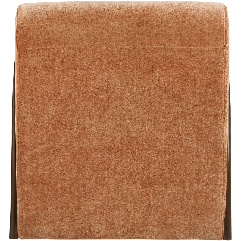 Meridian Furniture Neria Cognac Chenille Fabric Upholstered Swivel Accent Chair