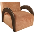 Meridian Furniture Neria Cognac Chenille Fabric Upholstered Swivel Accent Chair