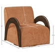 Meridian Furniture Neria Cognac Chenille Fabric Upholstered Swivel Accent Chair