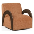 Meridian Furniture Neria Cognac Chenille Fabric Upholstered Swivel Accent Chair