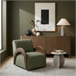 Meridian Furniture Neria Green Chenille Fabric Upholstered Swivel Accent Chair