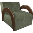 Meridian Furniture Neria Green Chenille Fabric Upholstered Swivel Accent Chair