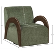 Meridian Furniture Neria Green Chenille Fabric Upholstered Swivel Accent Chair