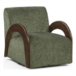 Meridian Furniture Neria Green Chenille Fabric Upholstered Swivel Accent Chair