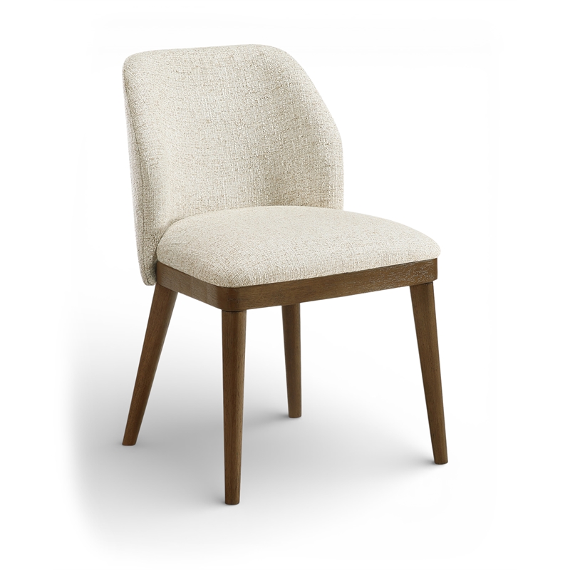Meridian Furniture Valeo Beige Linen Textured Fabric Dining Chair (Set of 2)