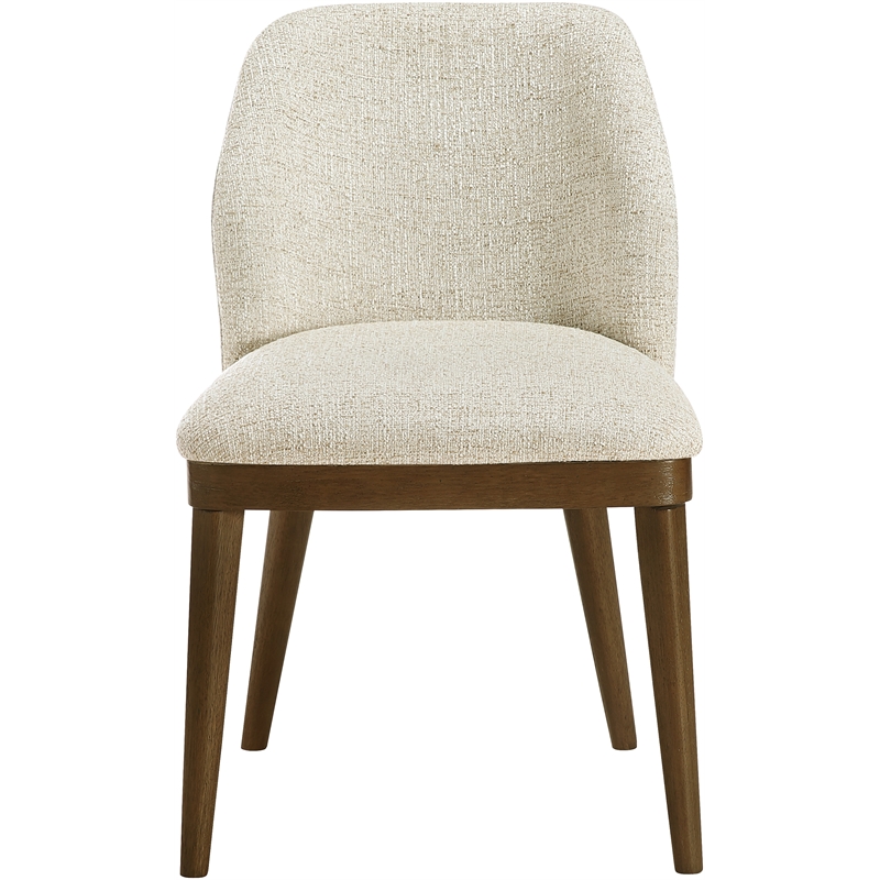 Meridian Furniture Valeo Beige Linen Textured Fabric Dining Chair (Set of 2)
