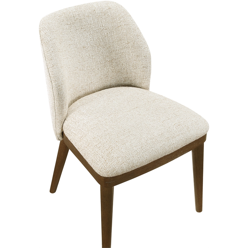Meridian Furniture Valeo Beige Linen Textured Fabric Dining Chair (Set of 2)