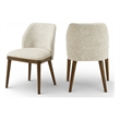 Meridian Furniture Valeo Beige Linen Textured Fabric Dining Chair (Set of 2)