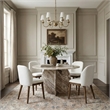 Meridian Furniture Valeo Cream Linen Textured Fabric Dining Chair (Set of 2)