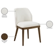 Meridian Furniture Valeo Cream Linen Textured Fabric Dining Chair (Set of 2)