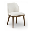 Meridian Furniture Valeo Cream Linen Textured Fabric Dining Chair (Set of 2)