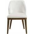 Meridian Furniture Valeo Cream Linen Textured Fabric Dining Chair (Set of 2)