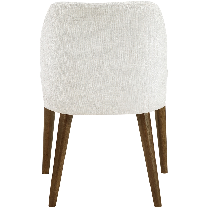 Meridian Furniture Valeo Cream Linen Textured Fabric Dining Chair (Set of 2)