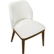 Meridian Furniture Valeo Cream Linen Textured Fabric Dining Chair (Set of 2)