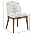 Meridian Furniture Valeo Cream Linen Textured Fabric Dining Chair (Set of 2)