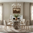 Meridian Furniture Valeo Beige Linen Textured Fabric Dining Chair (Set of 2)
