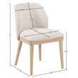 Meridian Furniture Valeo Beige Linen Textured Fabric Dining Chair (Set of 2)