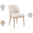 Meridian Furniture Valeo Beige Linen Textured Fabric Dining Chair (Set of 2)