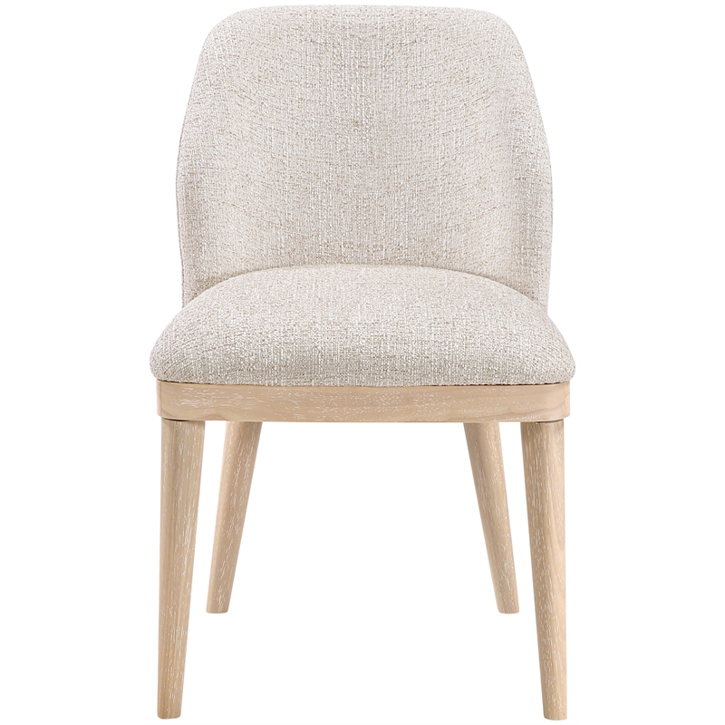 Meridian Furniture Valeo Beige Linen Textured Fabric Dining Chair (Set of 2)