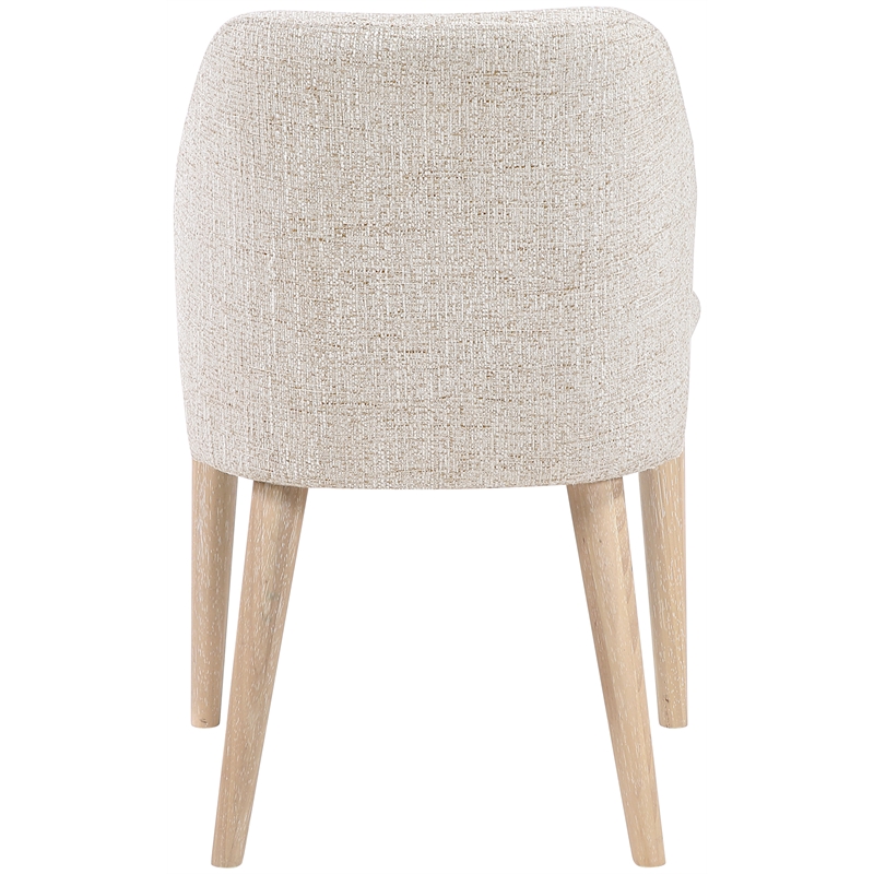 Meridian Furniture Valeo Beige Linen Textured Fabric Dining Chair (Set of 2)