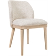 Meridian Furniture Valeo Beige Linen Textured Fabric Dining Chair (Set of 2)