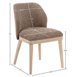 Meridian Furniture Valeo Brown Linen Textured Fabric Dining Chair (Set of 2)