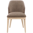 Meridian Furniture Valeo Brown Linen Textured Fabric Dining Chair (Set of 2)