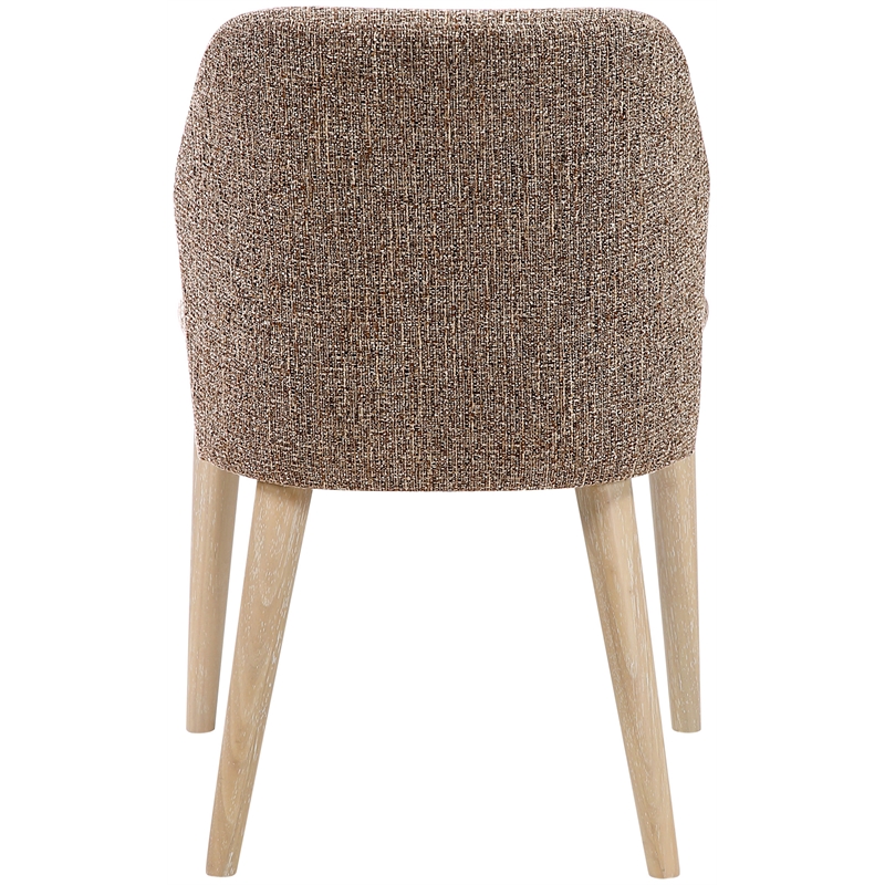 Meridian Furniture Valeo Brown Linen Textured Fabric Dining Chair (Set of 2)