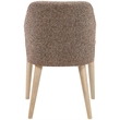 Meridian Furniture Valeo Brown Linen Textured Fabric Dining Chair (Set of 2)