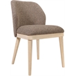 Meridian Furniture Valeo Brown Linen Textured Fabric Dining Chair (Set of 2)