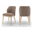 Meridian Furniture Valeo Brown Linen Textured Fabric Dining Chair (Set of 2)