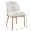 Meridian Furniture Valeo Cream Linen Textured Fabric Dining Chair (Set of 2)